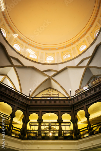 Yellow dome in ceiling of Prince of Wales Museum - Chhatrapati Shavaji Maharaj Vastu photo