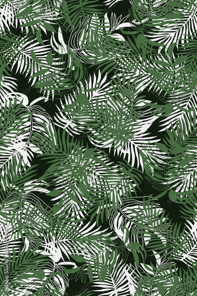 Palm leaf texture design seamless pattern