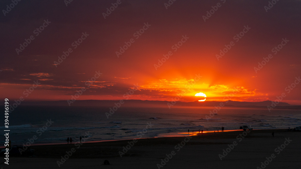 Sunset at Anna Bay beach in Australia Sunset at Anna Bay beach in Australia