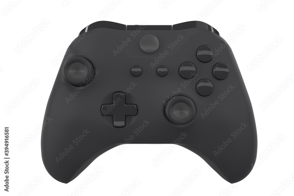 Realistic video game controller isolated on white with clipping path.