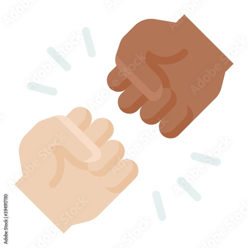 Fist crashing icon, Protest related vector