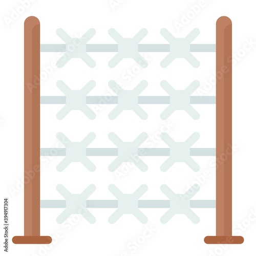 Barbed wire icon, Protest related vector