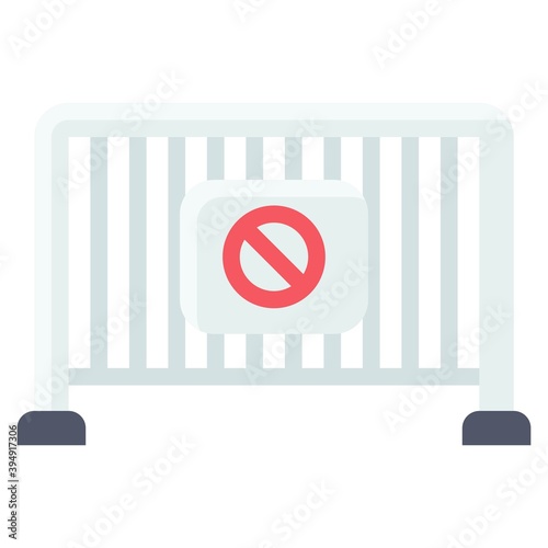 Barricade icon, Protest related vector