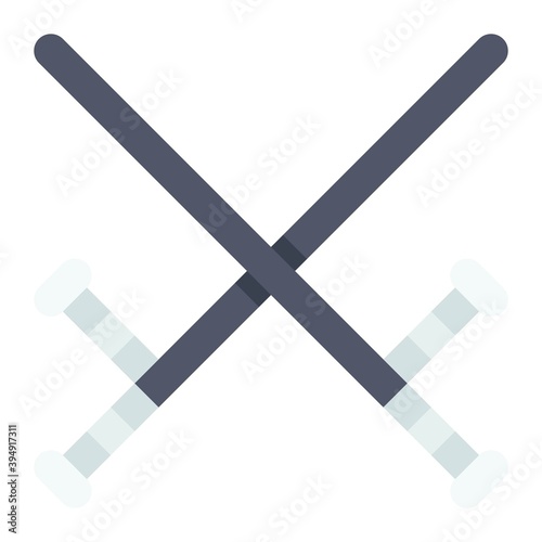 Batons icon, Protest related vector