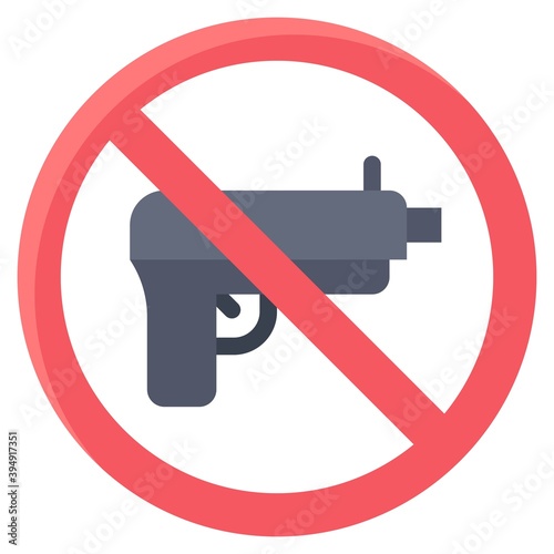 No weapon icon, Protest related vector