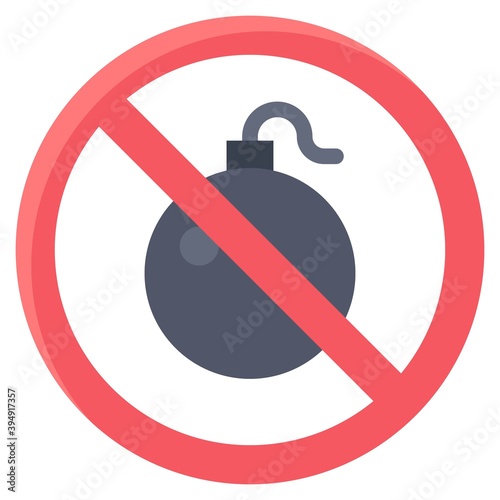 No bomb icon, Protest related vector