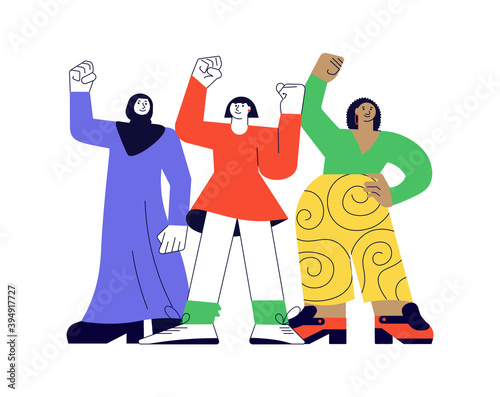 Girl power and feminism on white