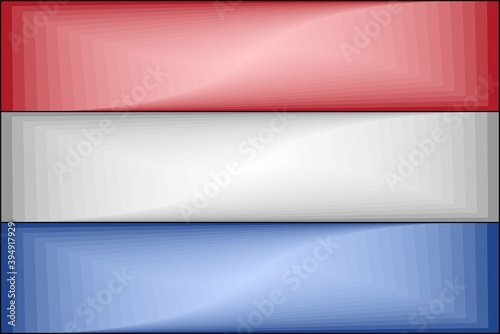 Netherlands Gradient Flag - Illustration, 
Three dimensional flag of Netherlands