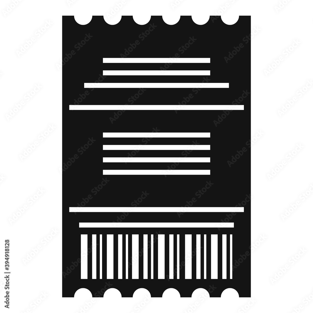 Duty free pay check icon. Simple illustration of duty free pay check vector icon for web design isolated on white background