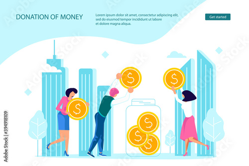 Donation of money and volunteering webpage