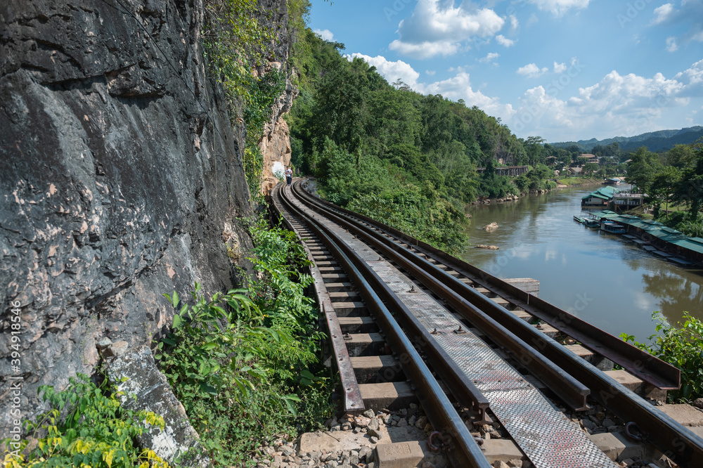 Fototapeta premium railway in the mountain