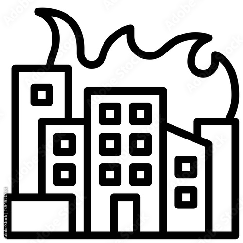 Arson icon, Protest related vector