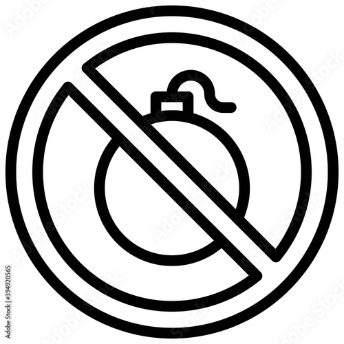 No bomb icon, Protest related vector
