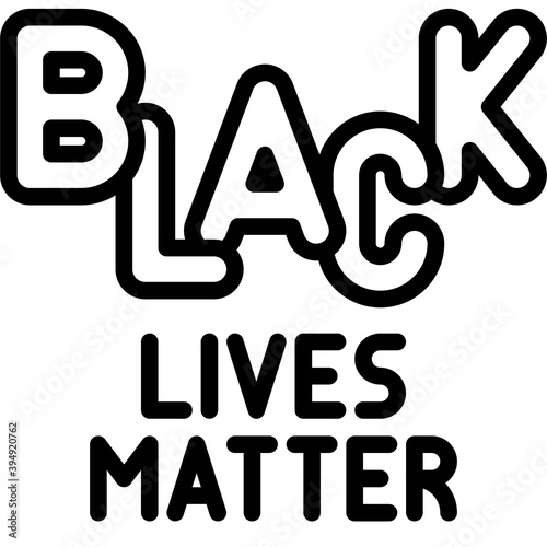 Black lives matter icon, Protest related vector