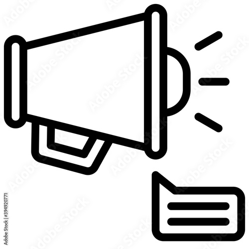 Megaphone icon, Protest related vector photo