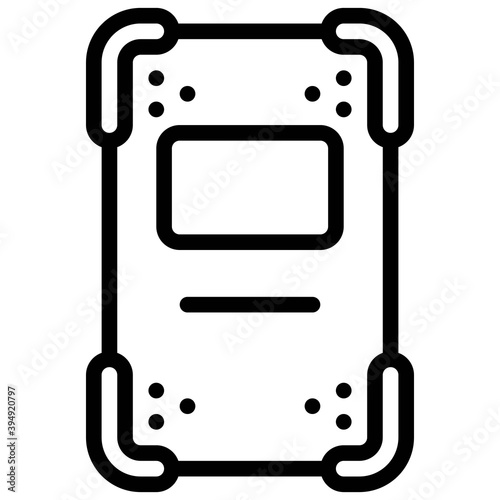 Riot shield icon, Protest related vector