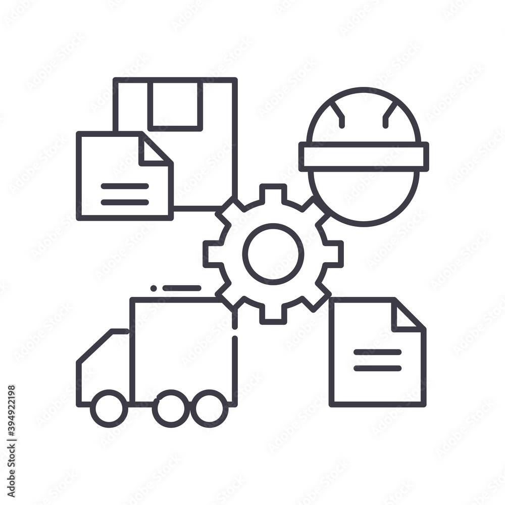 Order processing concept icon, linear isolated illustration, thin line vector, web design sign, outline concept symbol with editable stroke on white background. Order processing concept icon, linear isolated illustration, thin line vector, web design sign, outline concept symbol with editable stroke on white background.