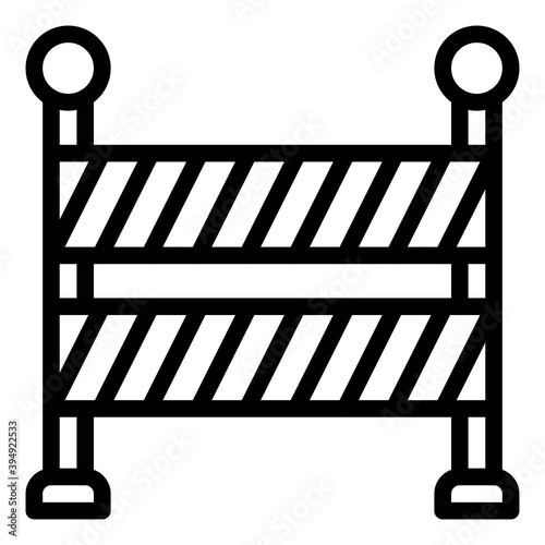 Traffic barrier icon, Protest related vector