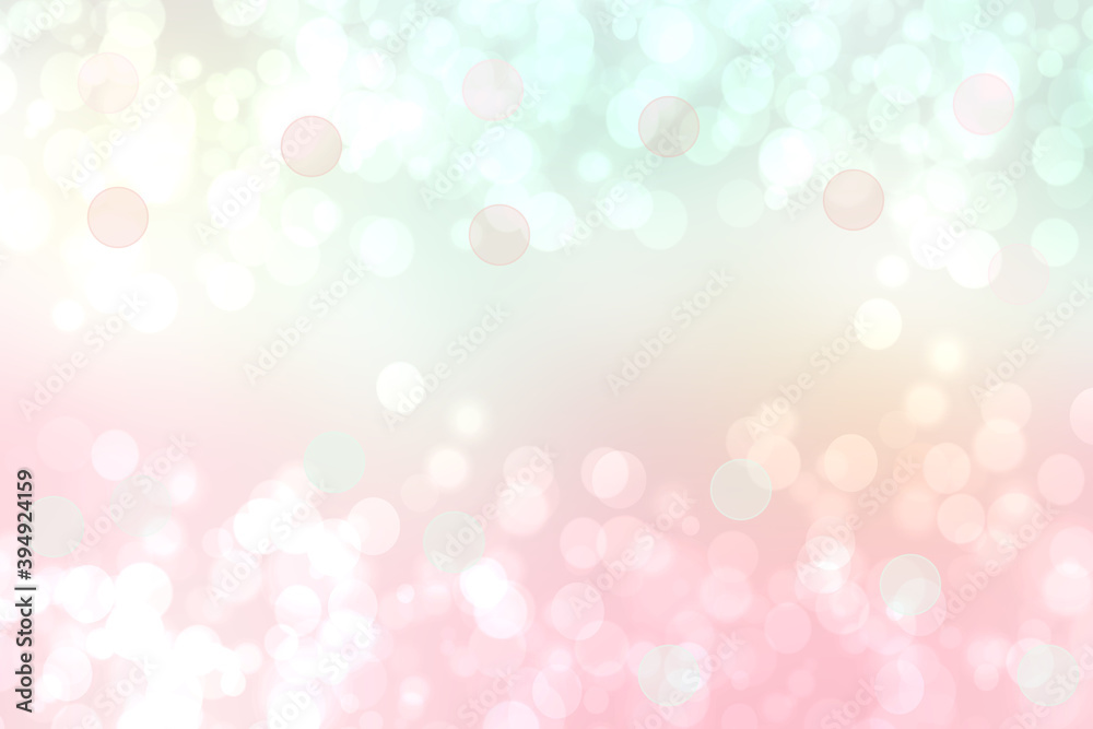 Abstract blurred fresh vivid spring summer light delicate pastel pink turquoise bokeh background texture with bright circular soft color lights. Card concept. Beautiful backdrop illustration. Abstract blurred fresh vivid spring summer light delicate pastel pink turquoise bokeh background texture with bright circular soft color lights. Card concept. Beautiful backdrop illustration.
