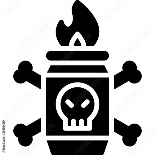 Molotov cocktail icon, Protest related vector