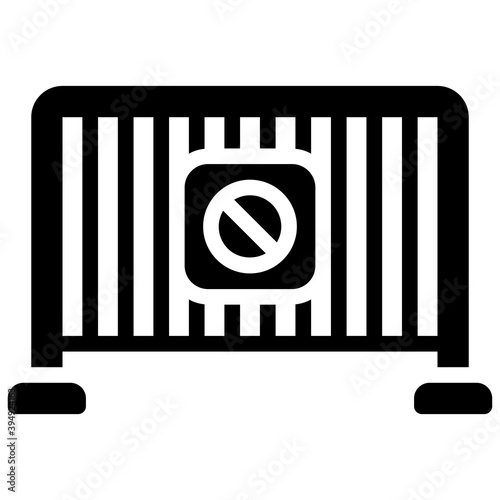 Barricade icon, Protest related vector