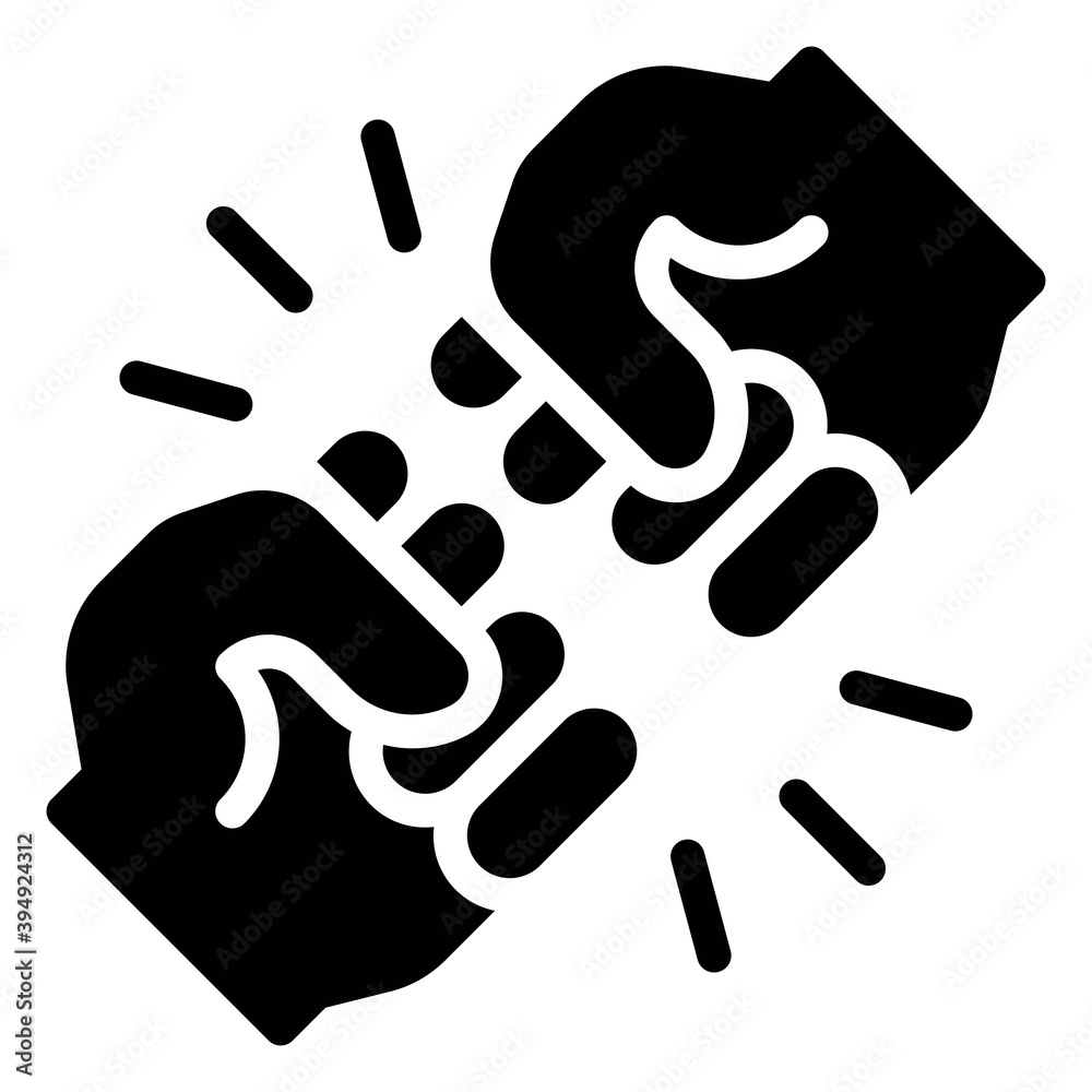 Fist crashing icon, Protest related vector Fist crashing icon, Protest related vector