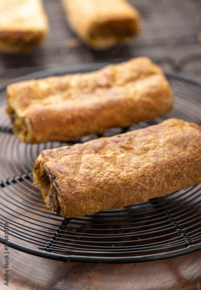 Potato puff patties, popular snack in India Potato puff patties, popular snack in India