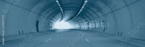 Highway curved road tunnel - Abstract speed motion