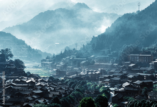 China Guizhou Xijiang Miao Village photo