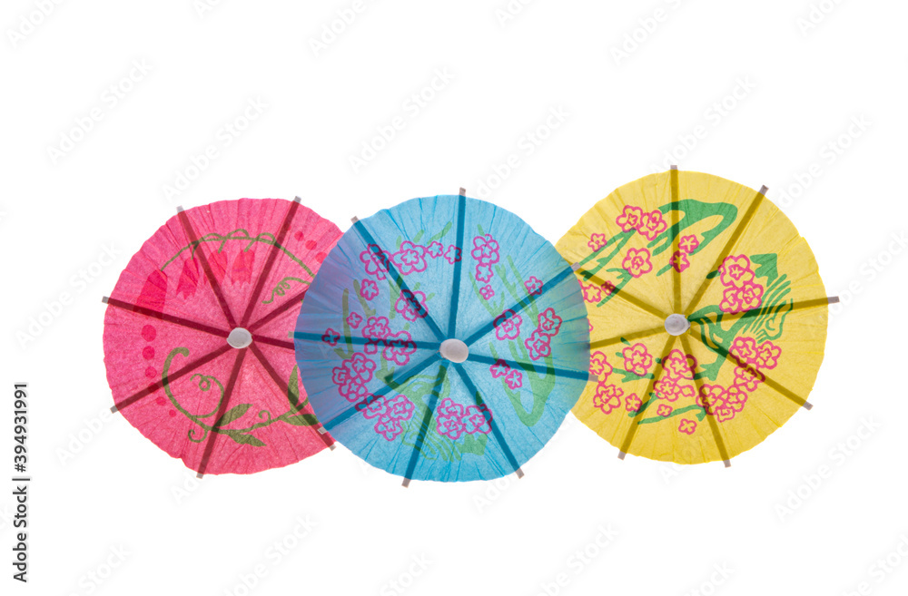 Obraz premium cocktail umbrellas isolated