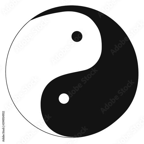 yin yang symbol vector icon photo