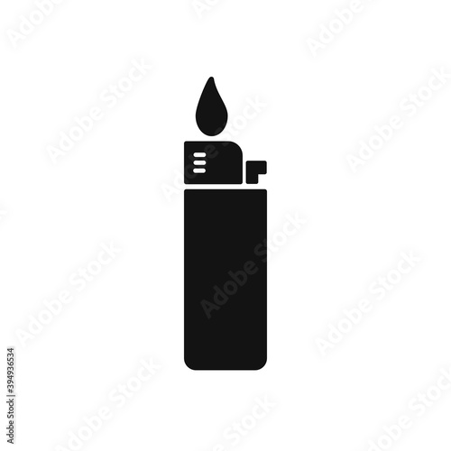 Black Lighter icon vector. Lighter flat design vector illustration.