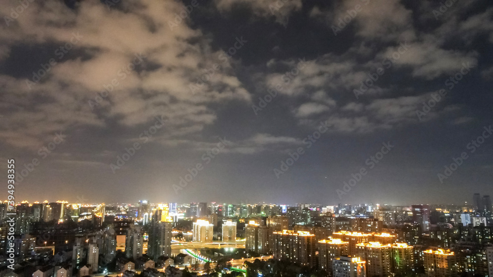 clouds in shanghai skyline