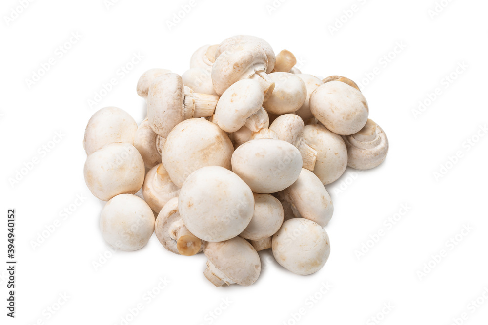 Champignon mushroom isolated on white background.