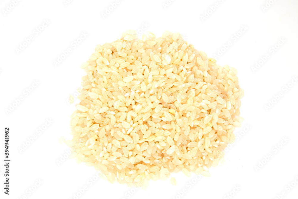 white rice, natural long rice grain for background and texture