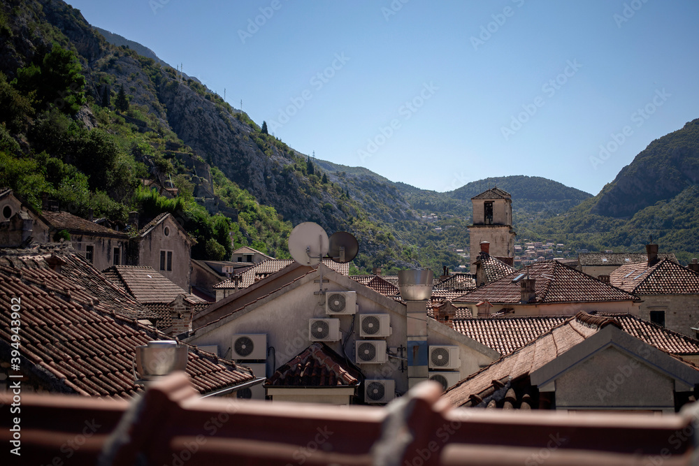 Montenegro - View over rooftops of Kotor Old Town