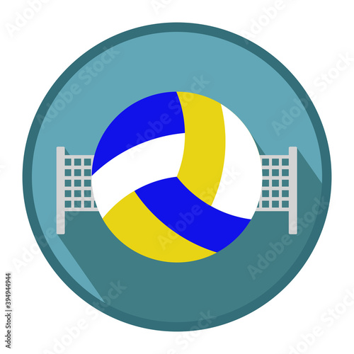 Volleyball ball icon. Flat style, isolated icon, vector illustration