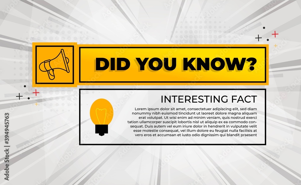 Did you know with Bulb and megaphone.