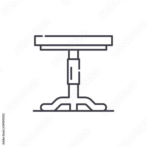 Field table icon, linear isolated illustration, thin line vector, web design sign, outline concept symbol with editable stroke on white background.