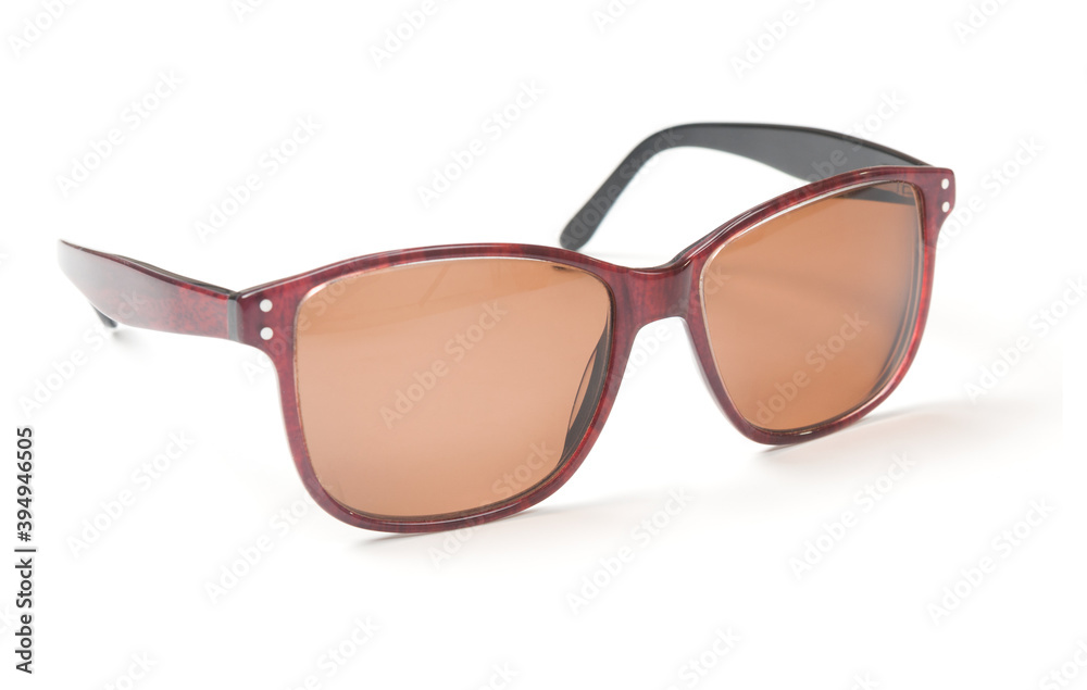 Sun eyeglasses close up isolated on white background Sun eyeglasses close up isolated on white background