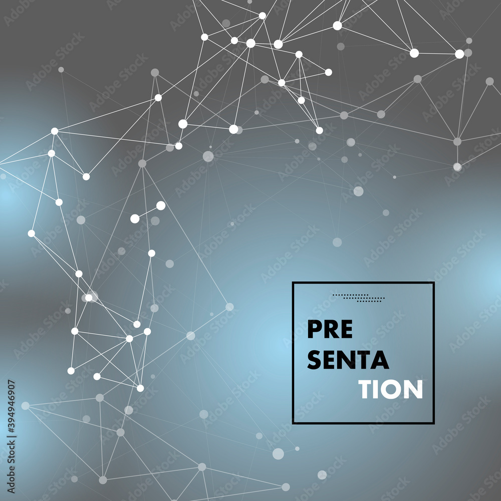 White lines dots connect. Abstract futuristic network. Vector illustration White lines dots connect. Abstract futuristic network. Vector illustration