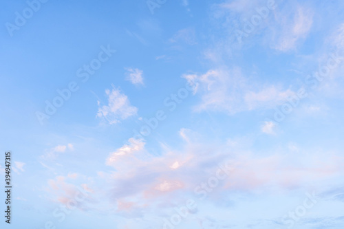 Beautiful blue sky with tiny cloud background.