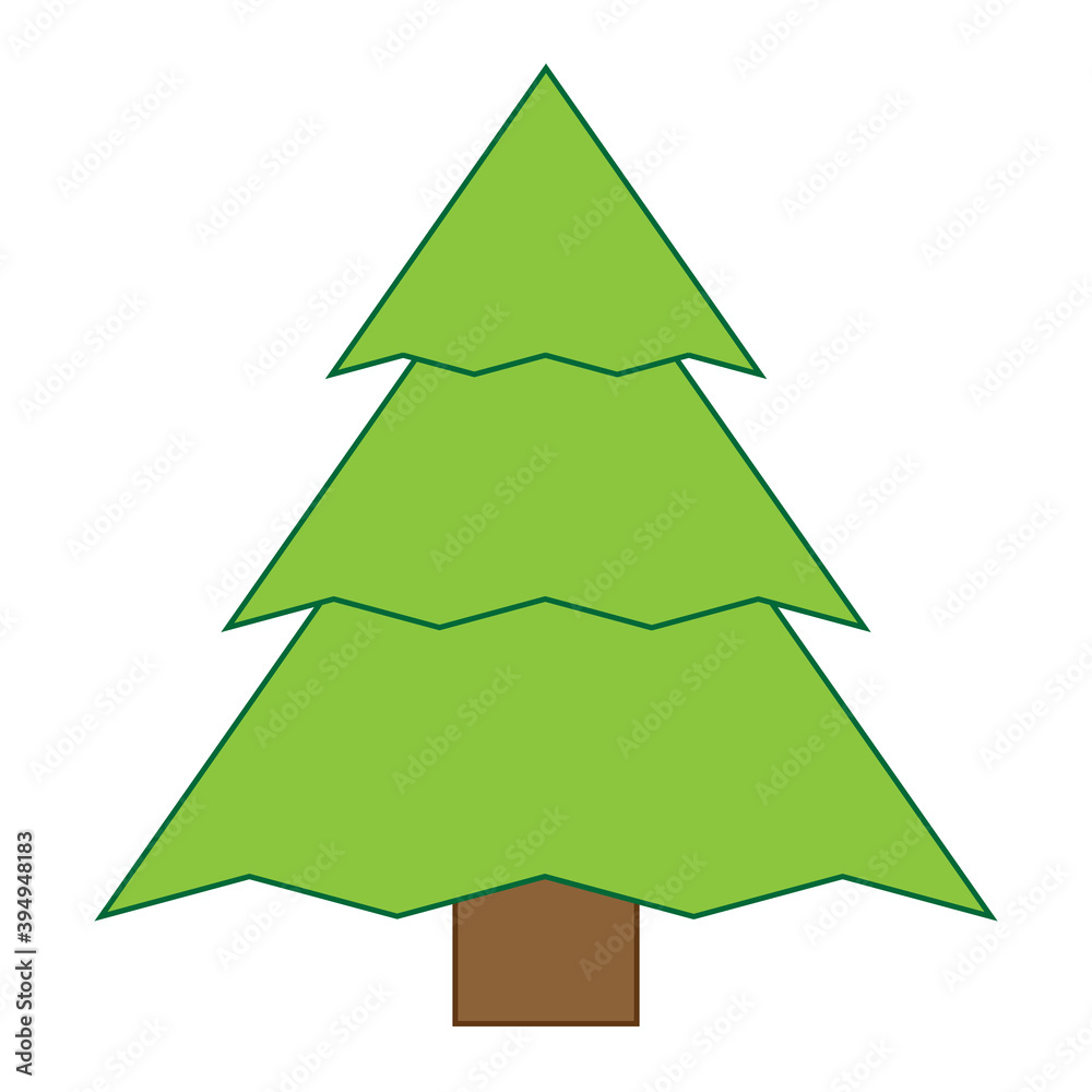 Simple illustration of Christmas tree Concept for Christmas holiday Simple illustration of Christmas tree Concept for Christmas holiday