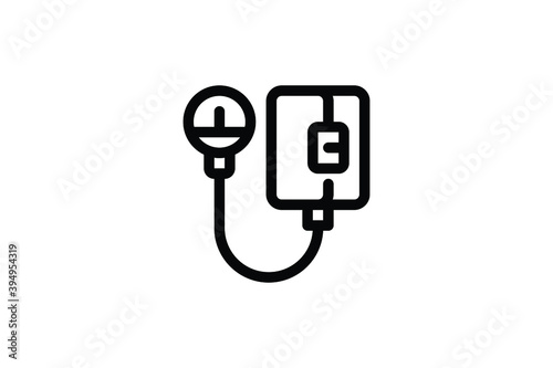 Hospital Outline Icon - Blood Pressure Monitor