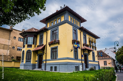 Exterior of Tourist Information Centre office in Brasov city, Transylvania region, Romania