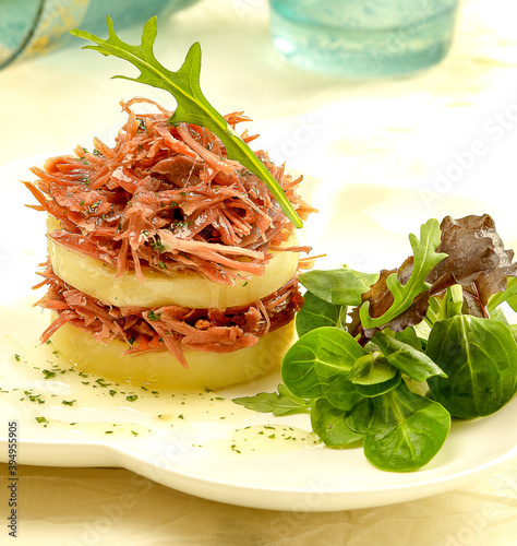 Tableau sur toile timbal de pato confitado con patatas