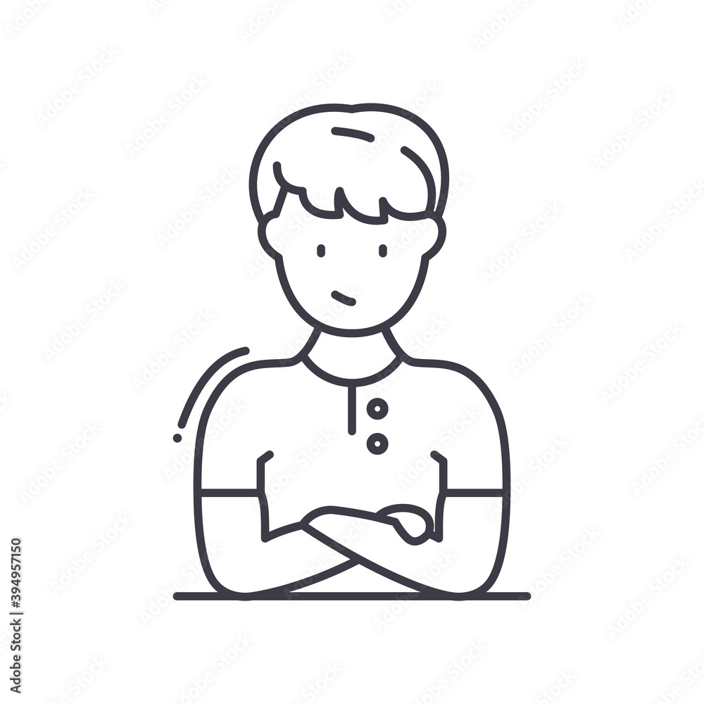 Father icon, linear isolated illustration, thin line vector, web design sign, outline concept symbol with editable stroke on white background. Father icon, linear isolated illustration, thin line vector, web design sign, outline concept symbol with editable stroke on white background.