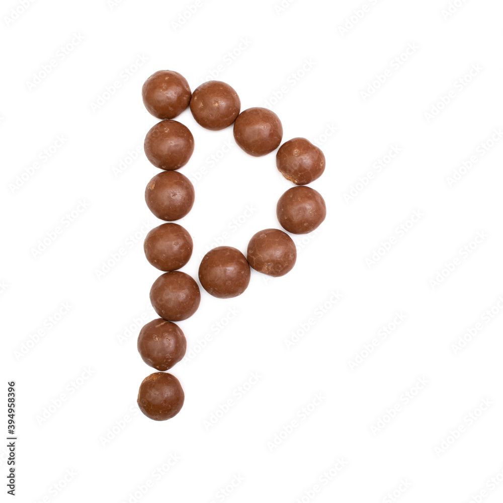 The 'P' written in chocolate Pepernoten