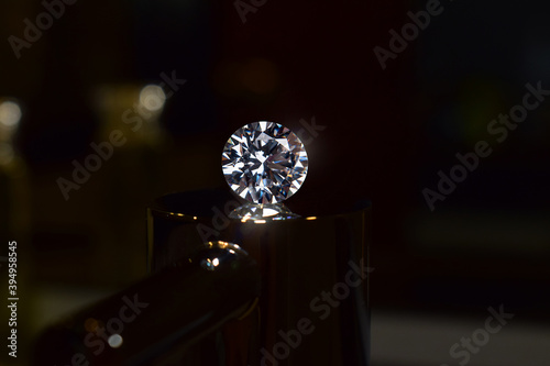 
A large, shiny diamond for jewelry making. photo