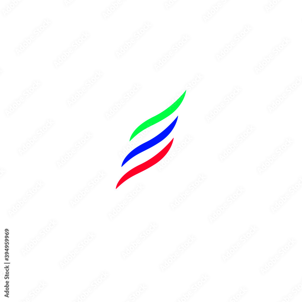 Abstract line art colorful symbol, on white Abstract line art colorful symbol, on white